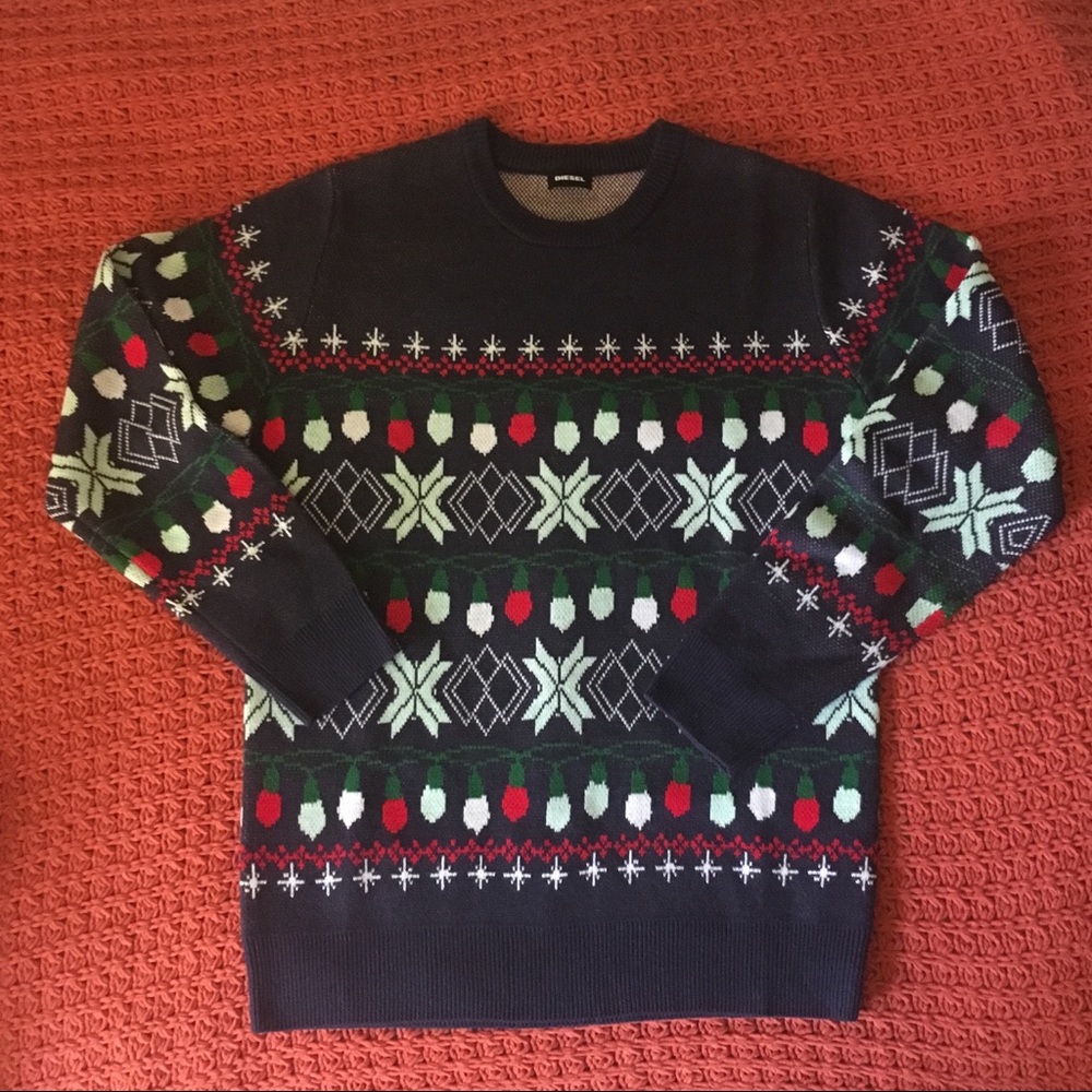 L Diesel Christmas Sweater